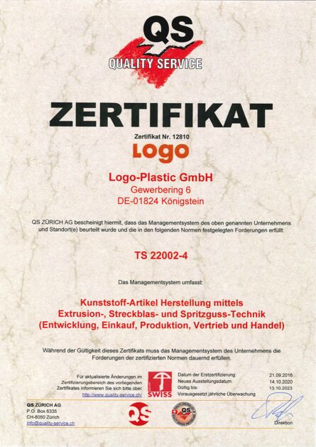 Quality Service Zertifikat